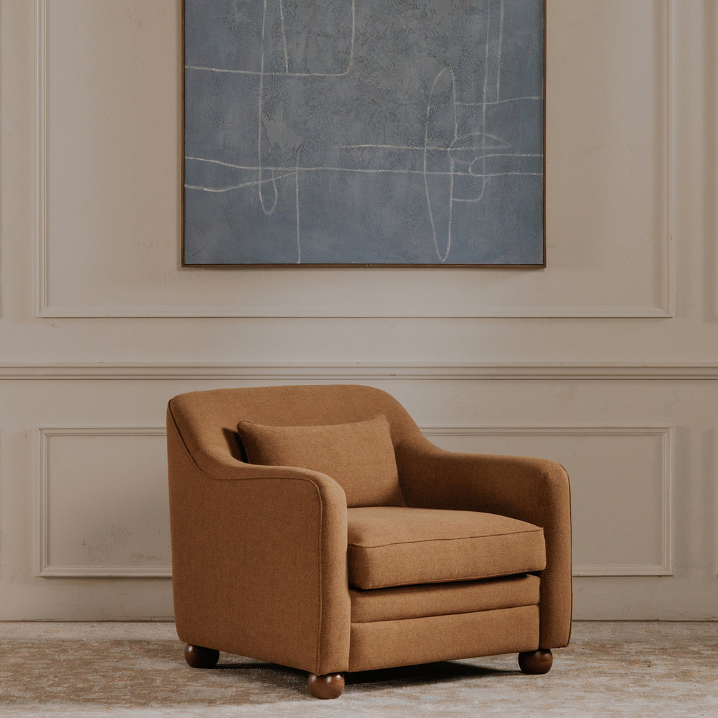 Amira Accent Chair Rust