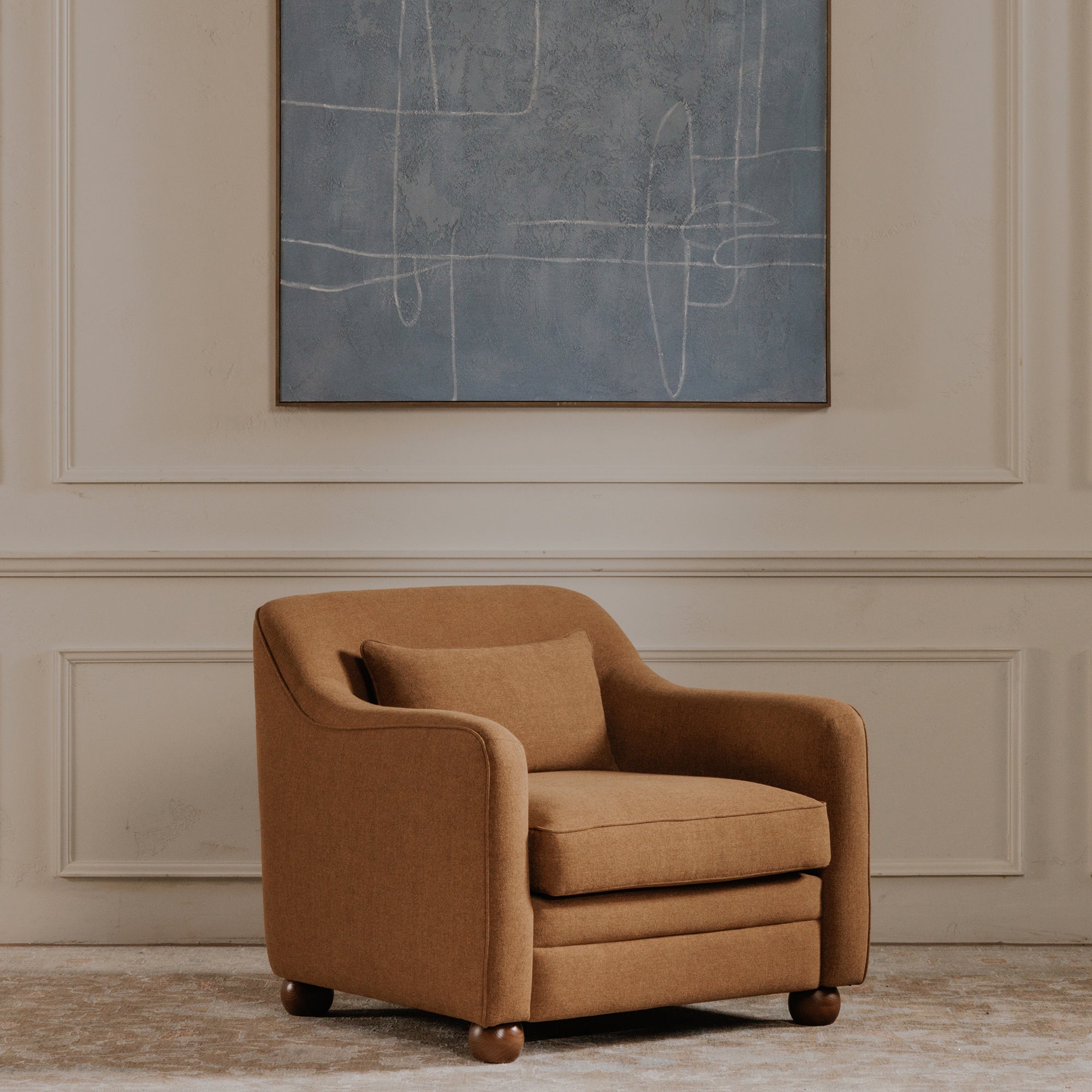 Amira Accent Chair Rust