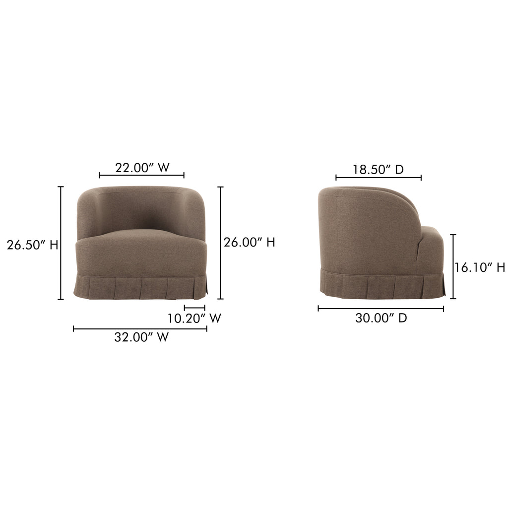Maren Swivel Chair Brown
