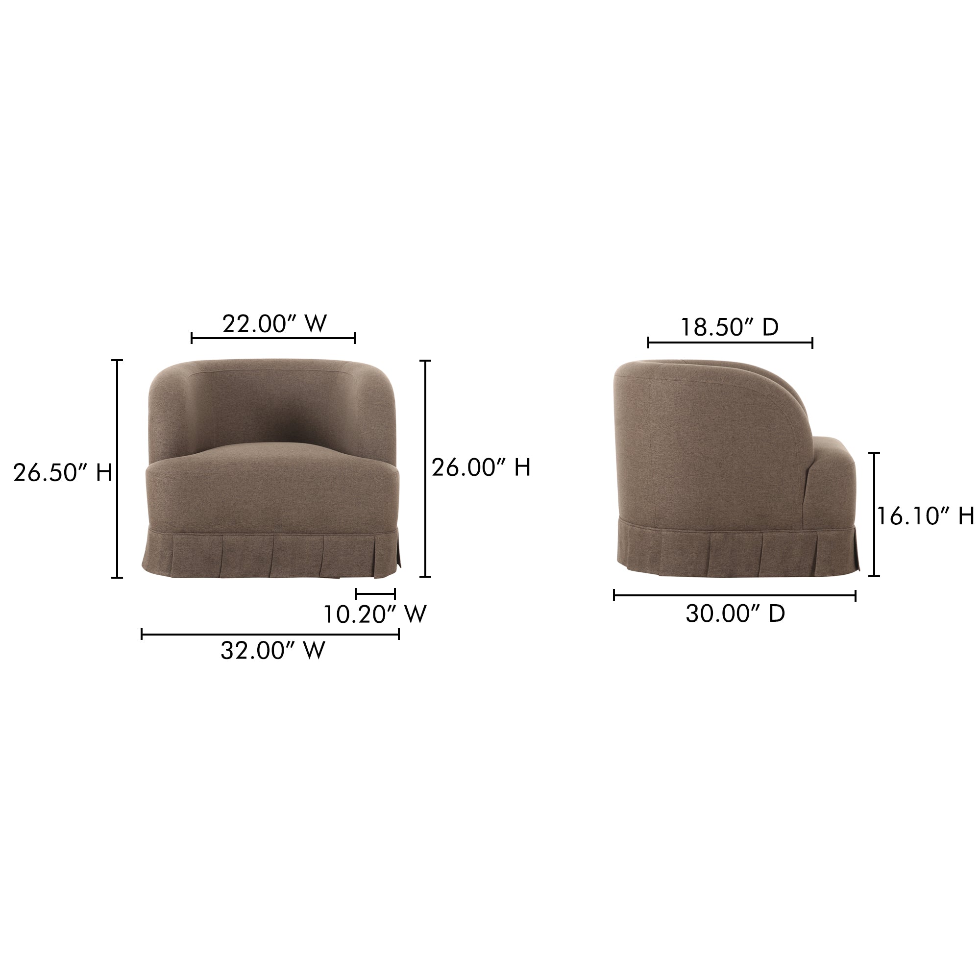 Maren Swivel Chair Brown