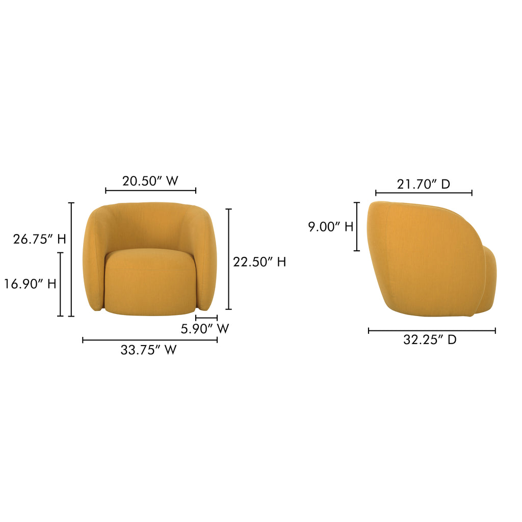 Rae Outdoor Accent Chair Deep Yellow