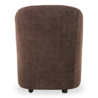 Drava Rolling Dining Chair Dark Brown