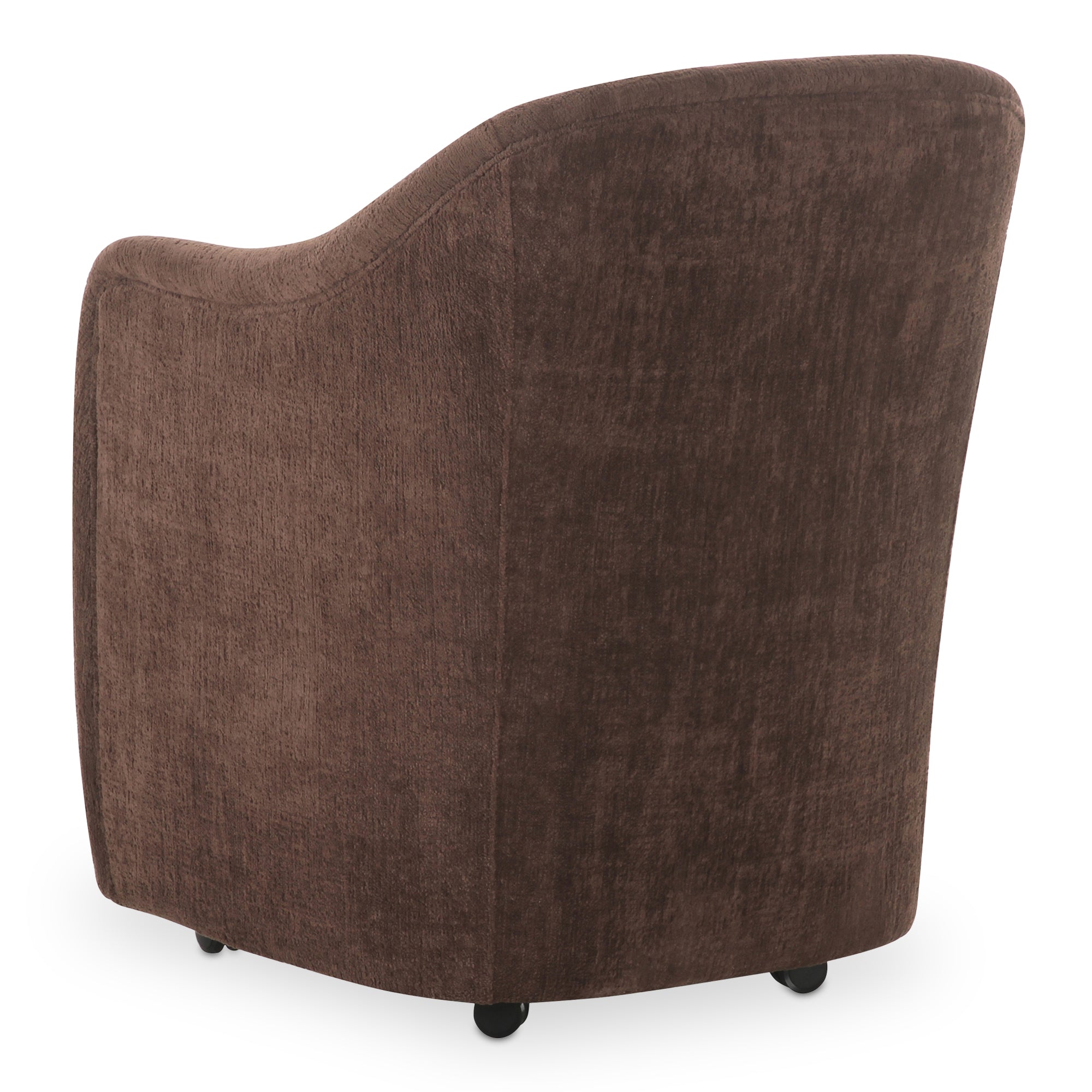 Drava Rolling Dining Chair Dark Brown