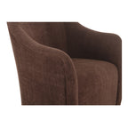 Drava Rolling Dining Chair Dark Brown