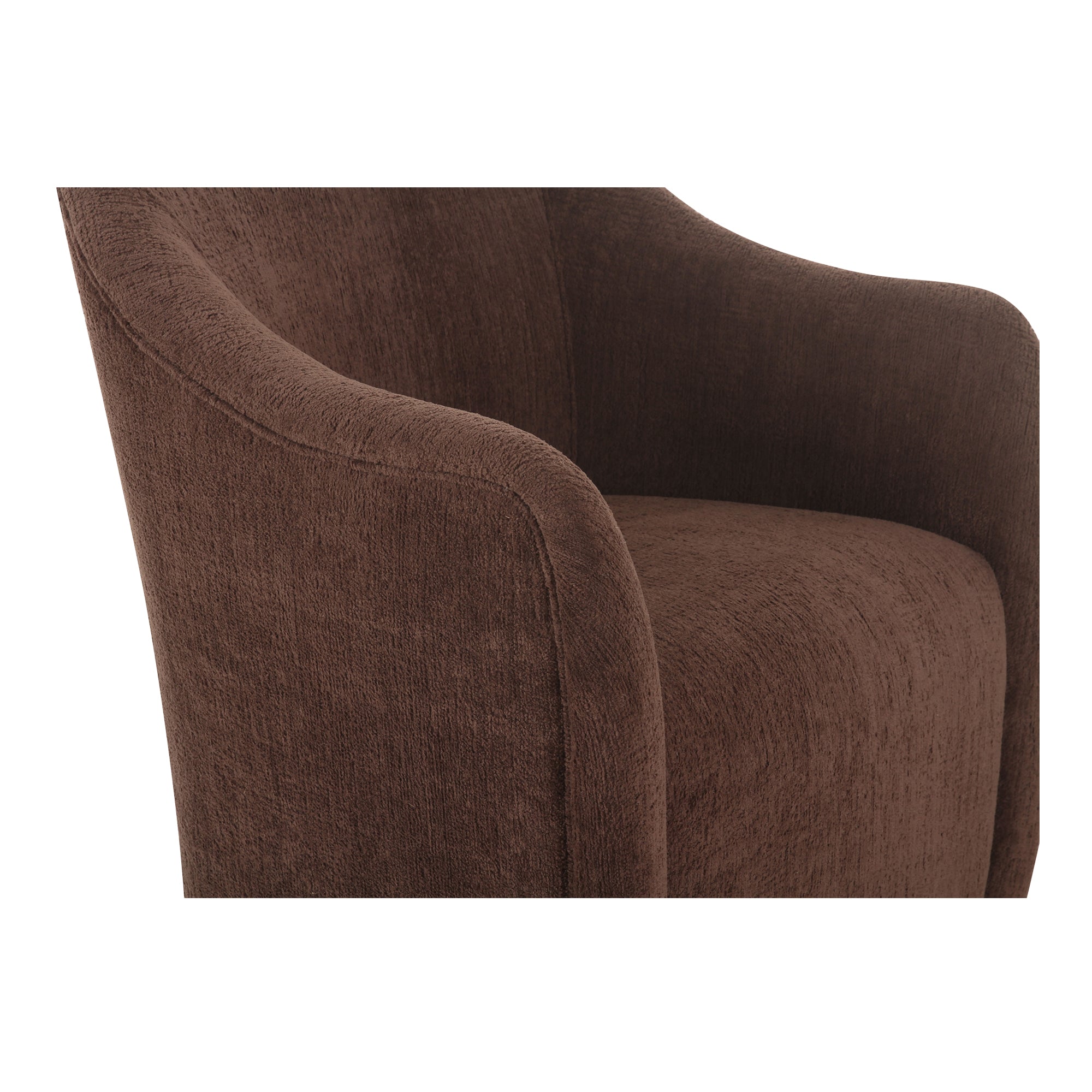 Drava Rolling Dining Chair Dark Brown
