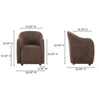 Drava Rolling Dining Chair Dark Brown
