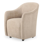 Drava Rolling Dining Chair Beige