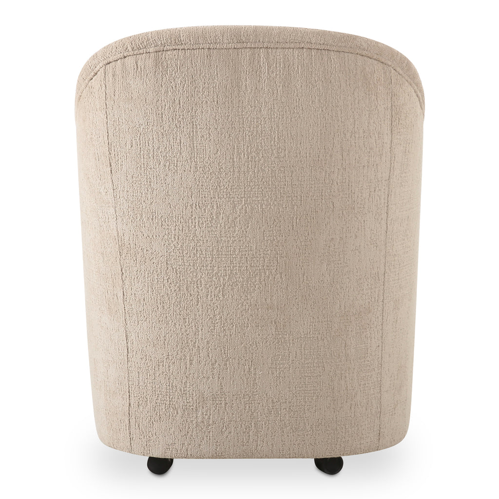 Drava Rolling Dining Chair Beige