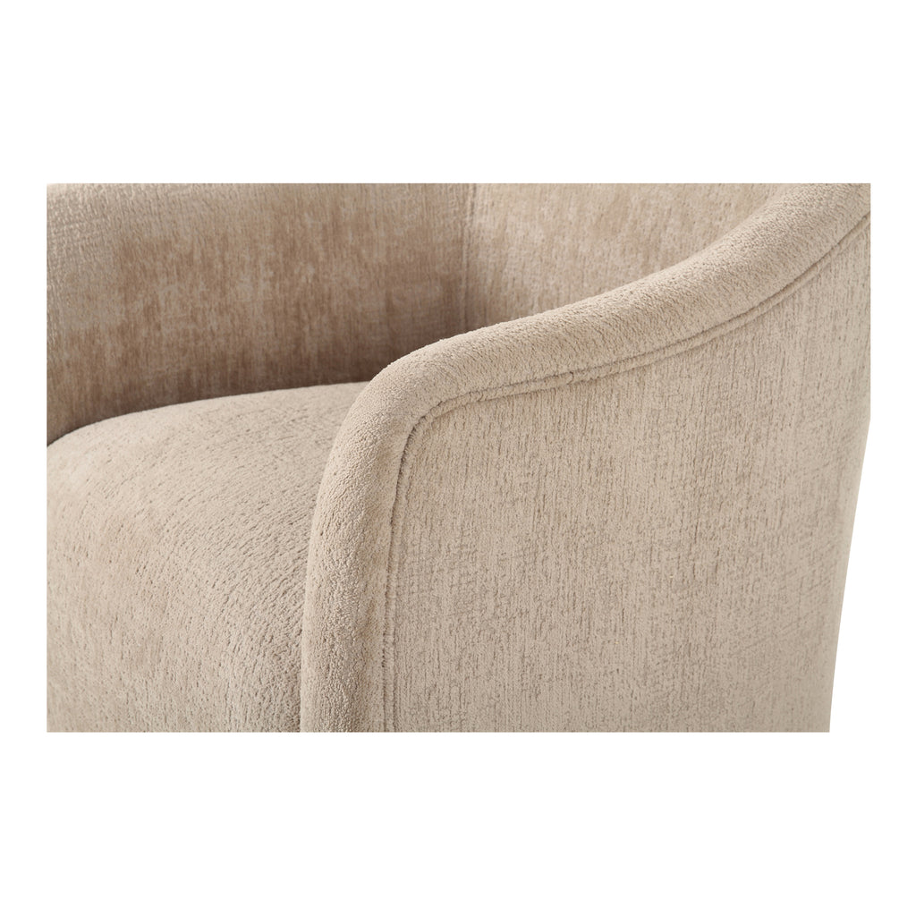 Drava Rolling Dining Chair Beige