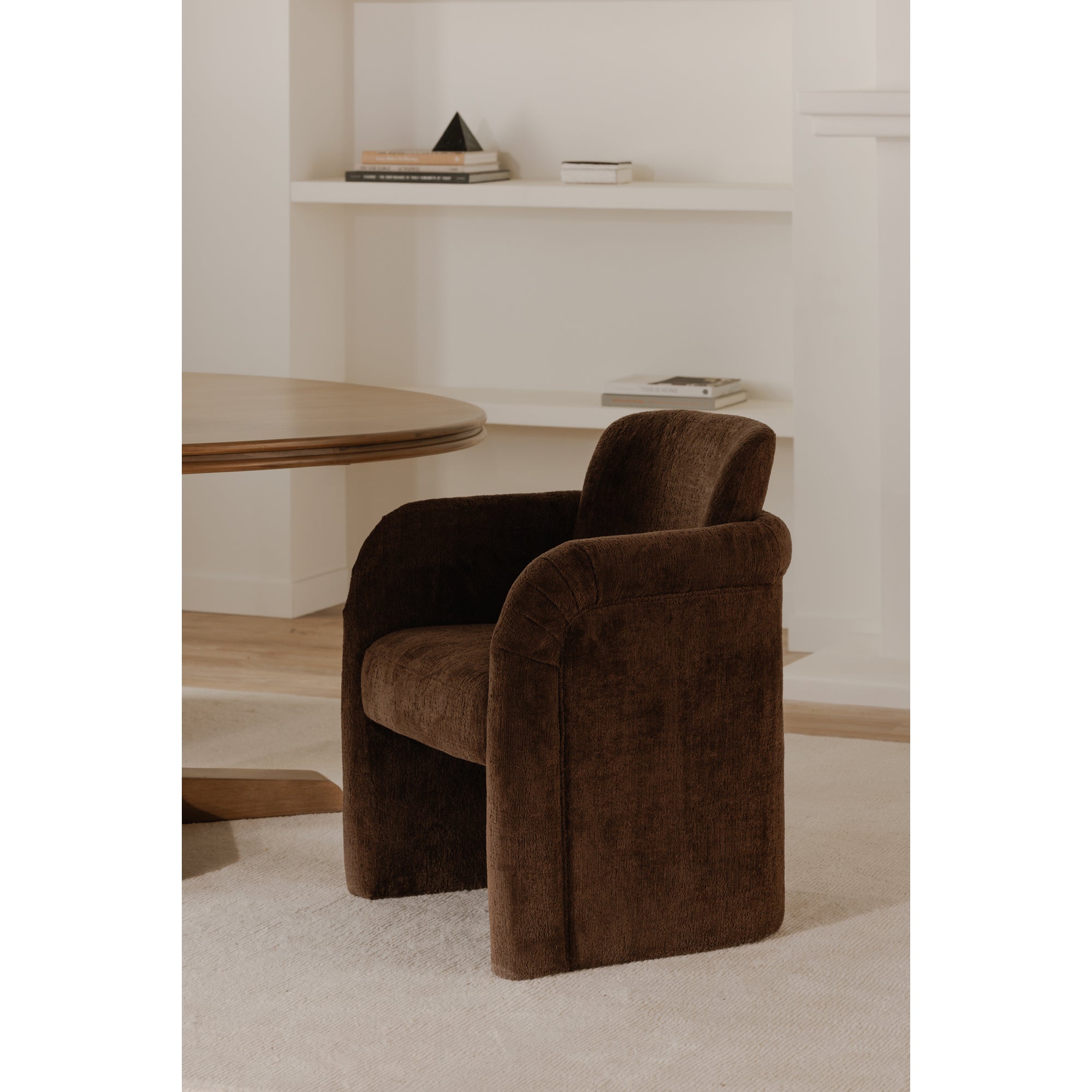 Mesto Rolling Dining Chair Dark Brown