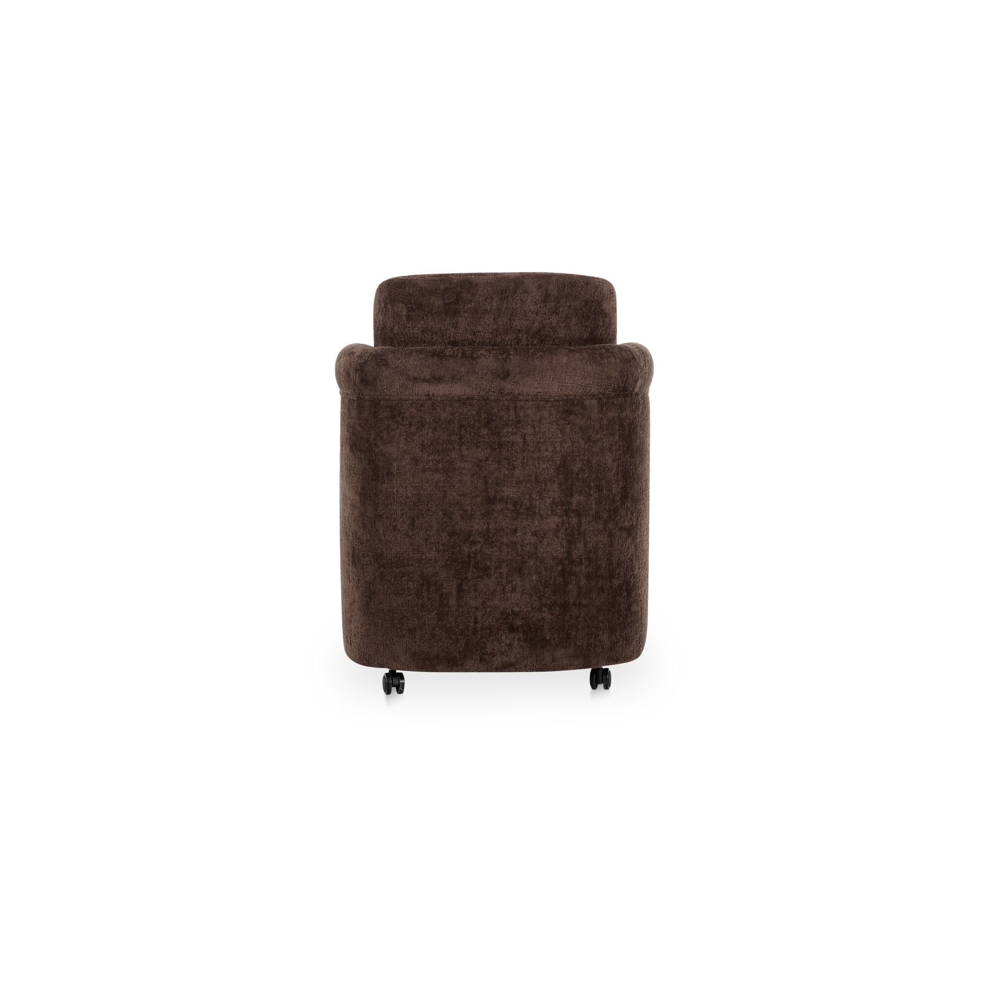 Mesto Rolling Dining Chair Dark Brown