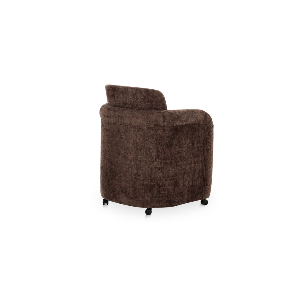 Mesto Rolling Dining Chair Dark Brown