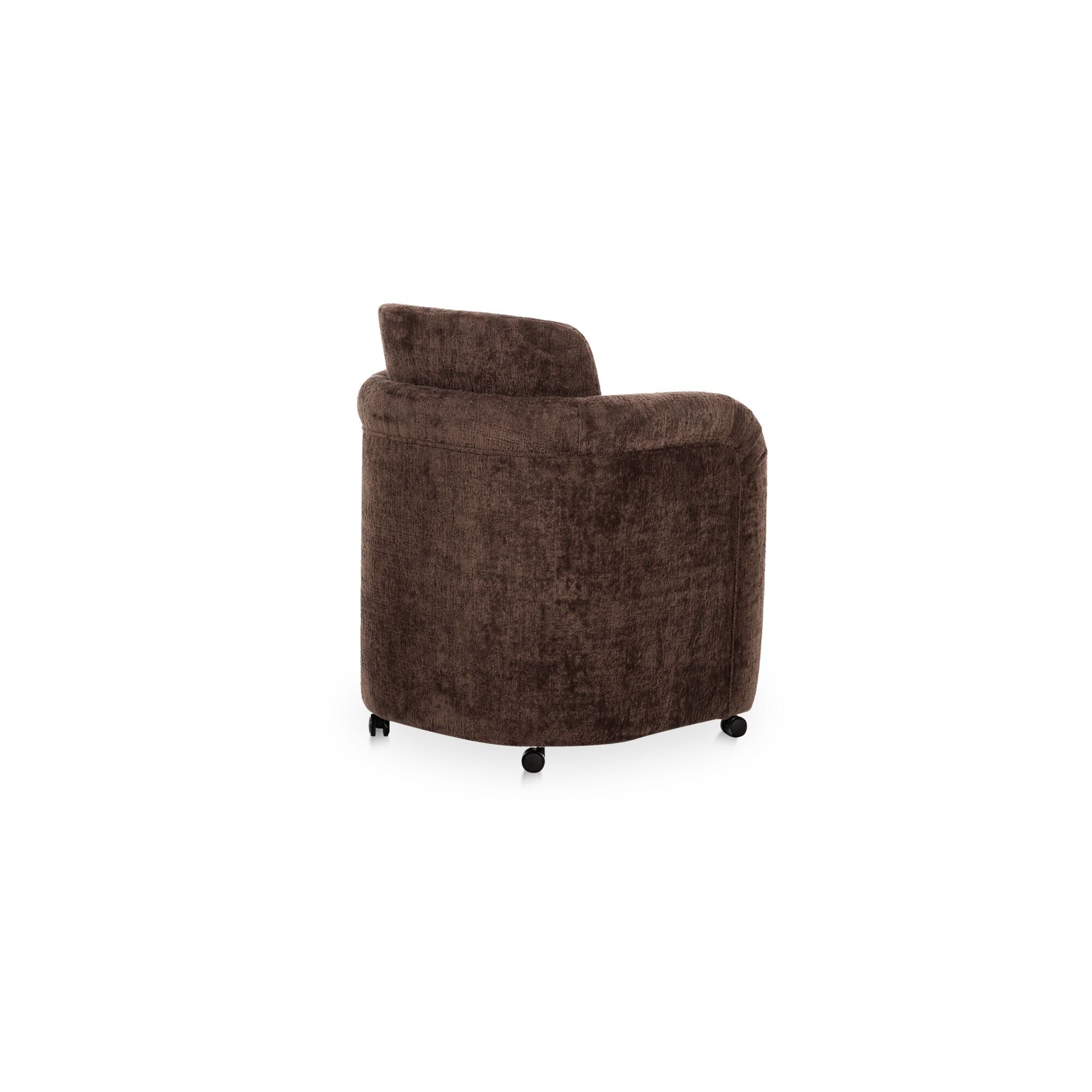 Mesto Rolling Dining Chair Dark Brown
