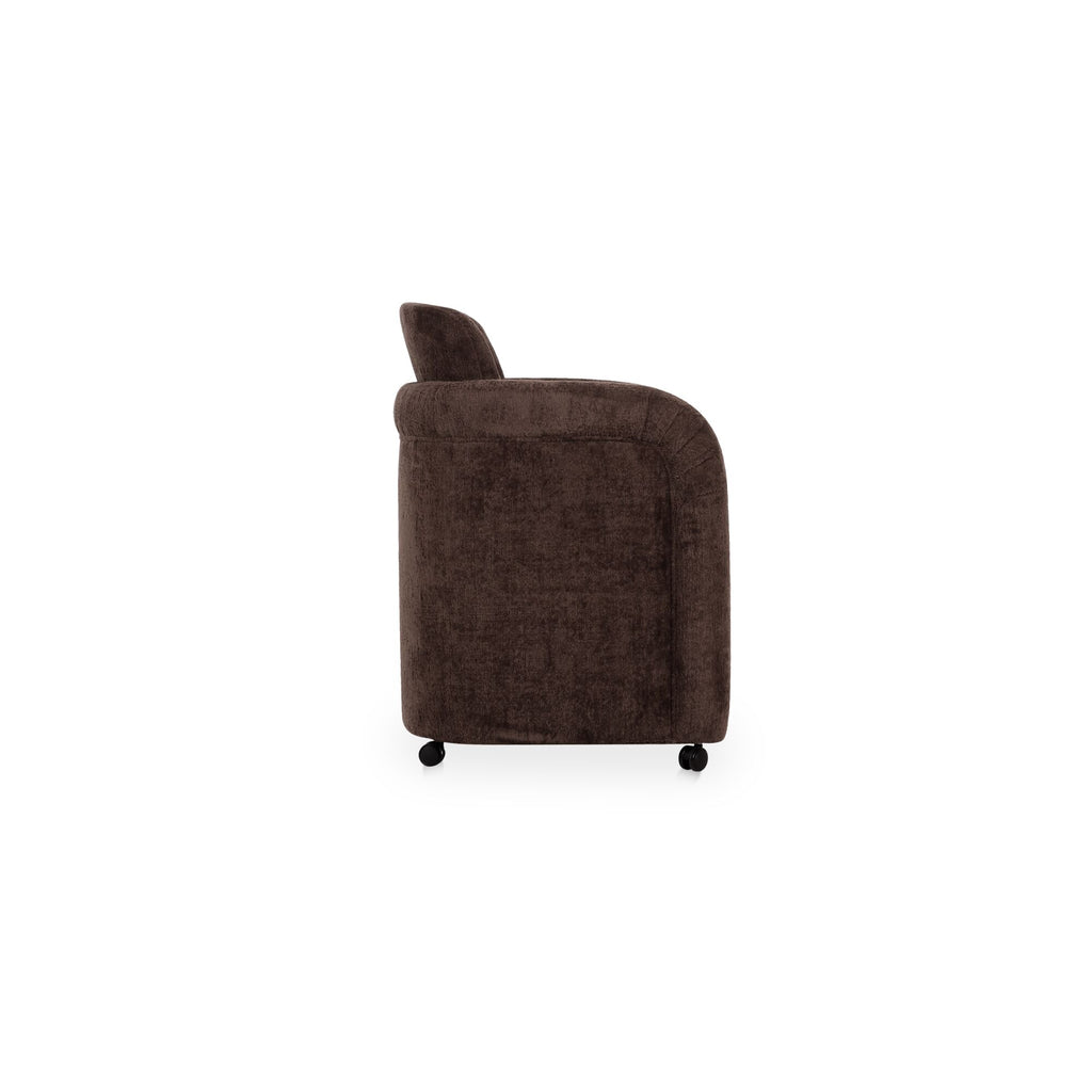 Mesto Rolling Dining Chair Dark Brown