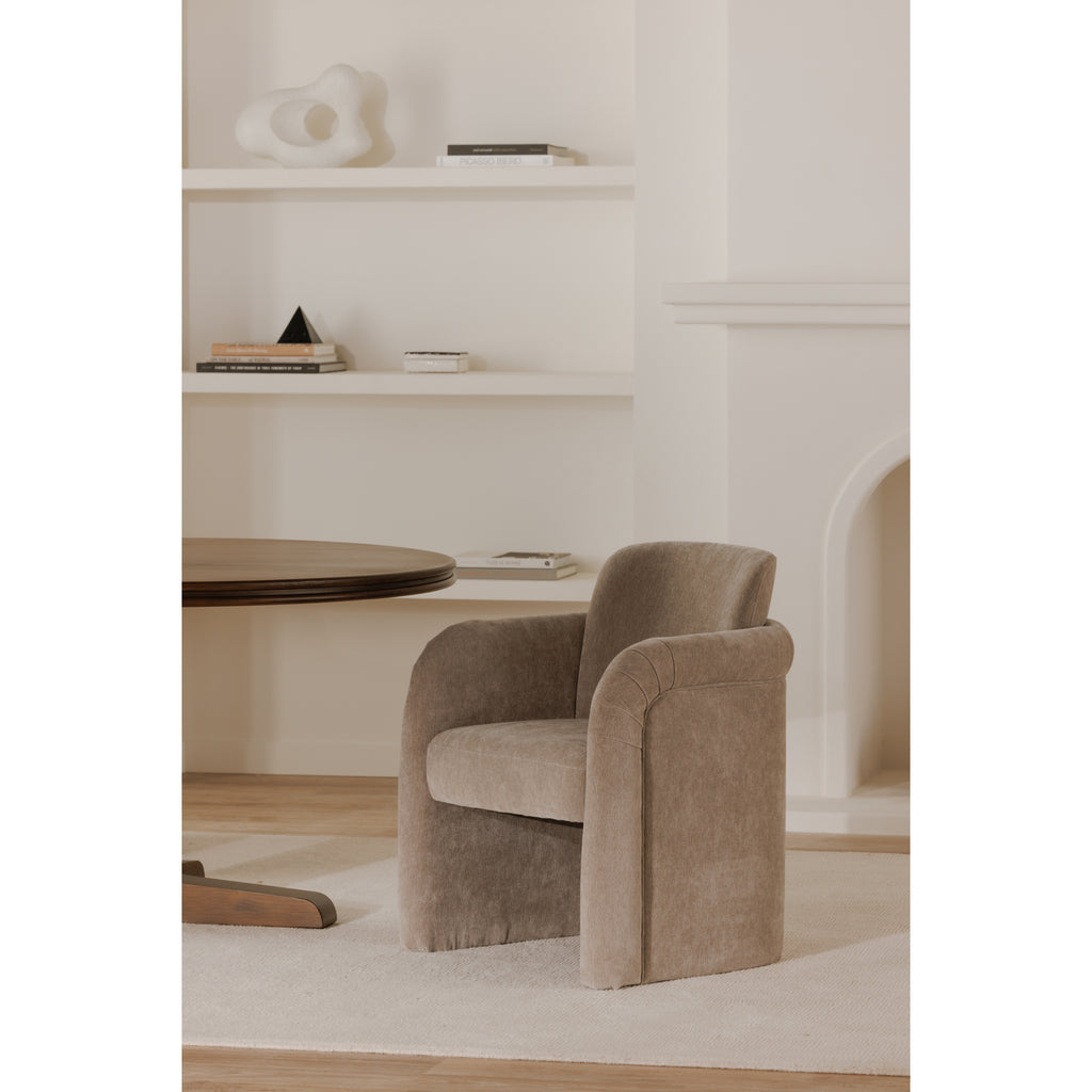 Mesto Rolling Dining Chair Taupe