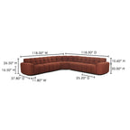Roman L-Shaped Sectional Rust