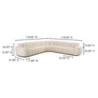 Roman L-Shaped Sectional Oat