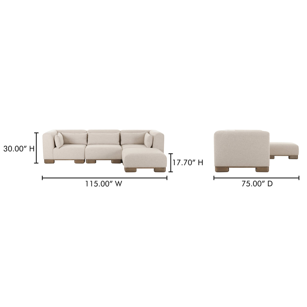 June Lounge Modular Sectional Oatmeal