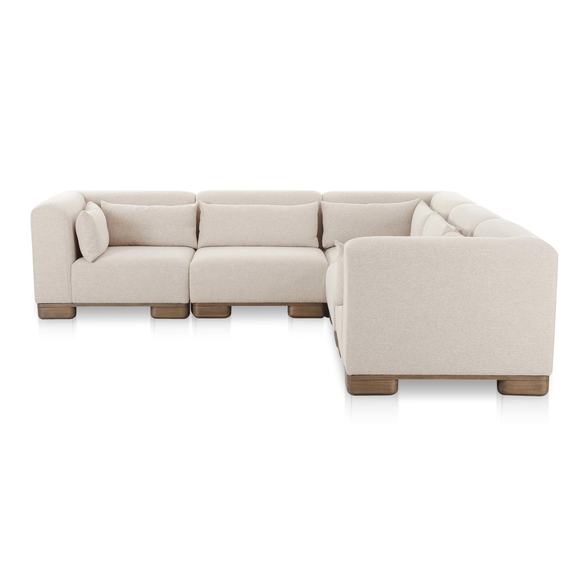 June Classic L-Shaped Modular Sectional Oatmeal