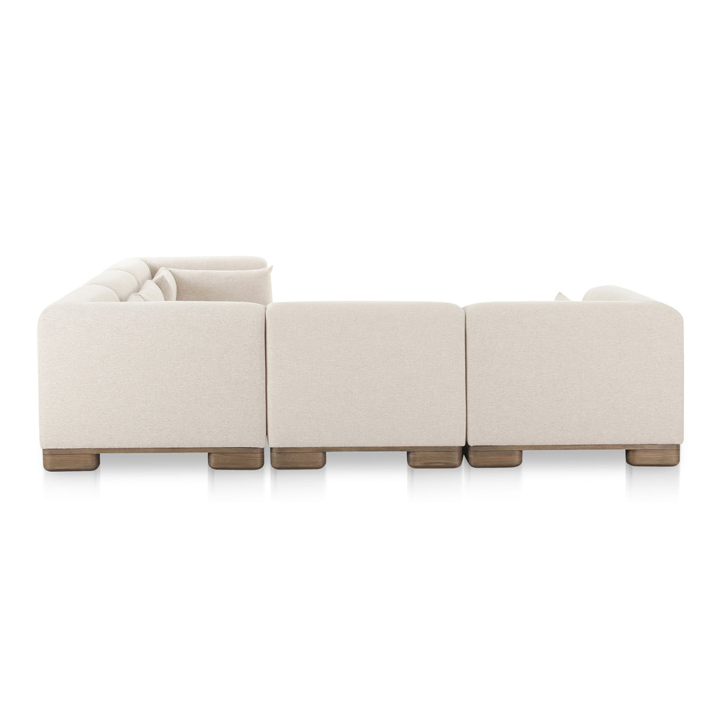 June Classic L-Shaped Modular Sectional Oatmeal