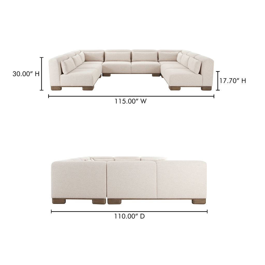 June U Shaped Modular Sectional Oatmeal