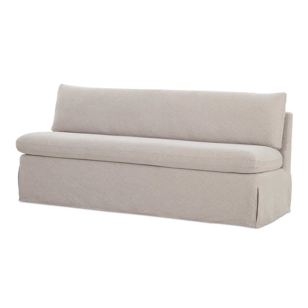 Fable Slipcover Dining Bench Beige