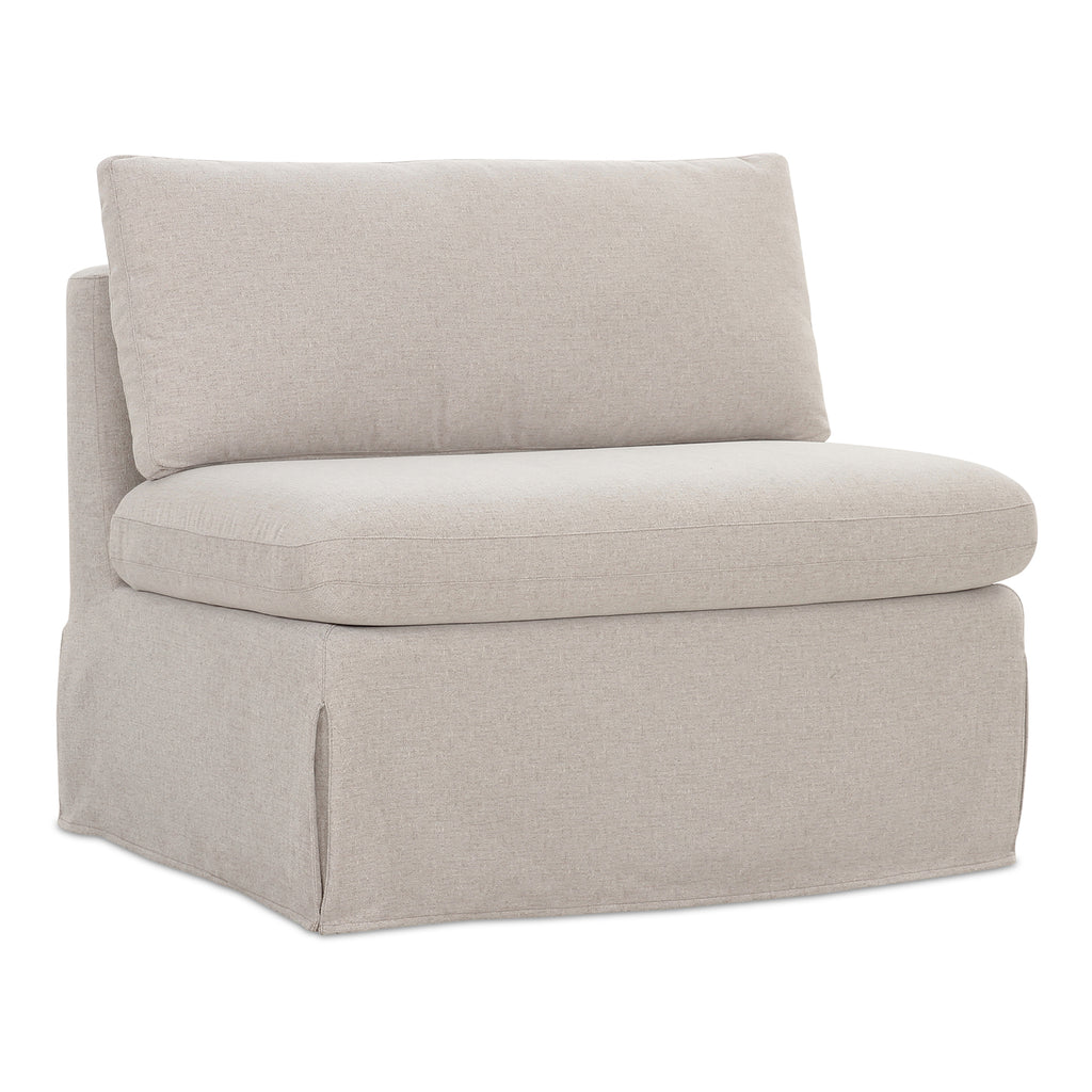 Fable Slipcover Dining Chair and Half Beige