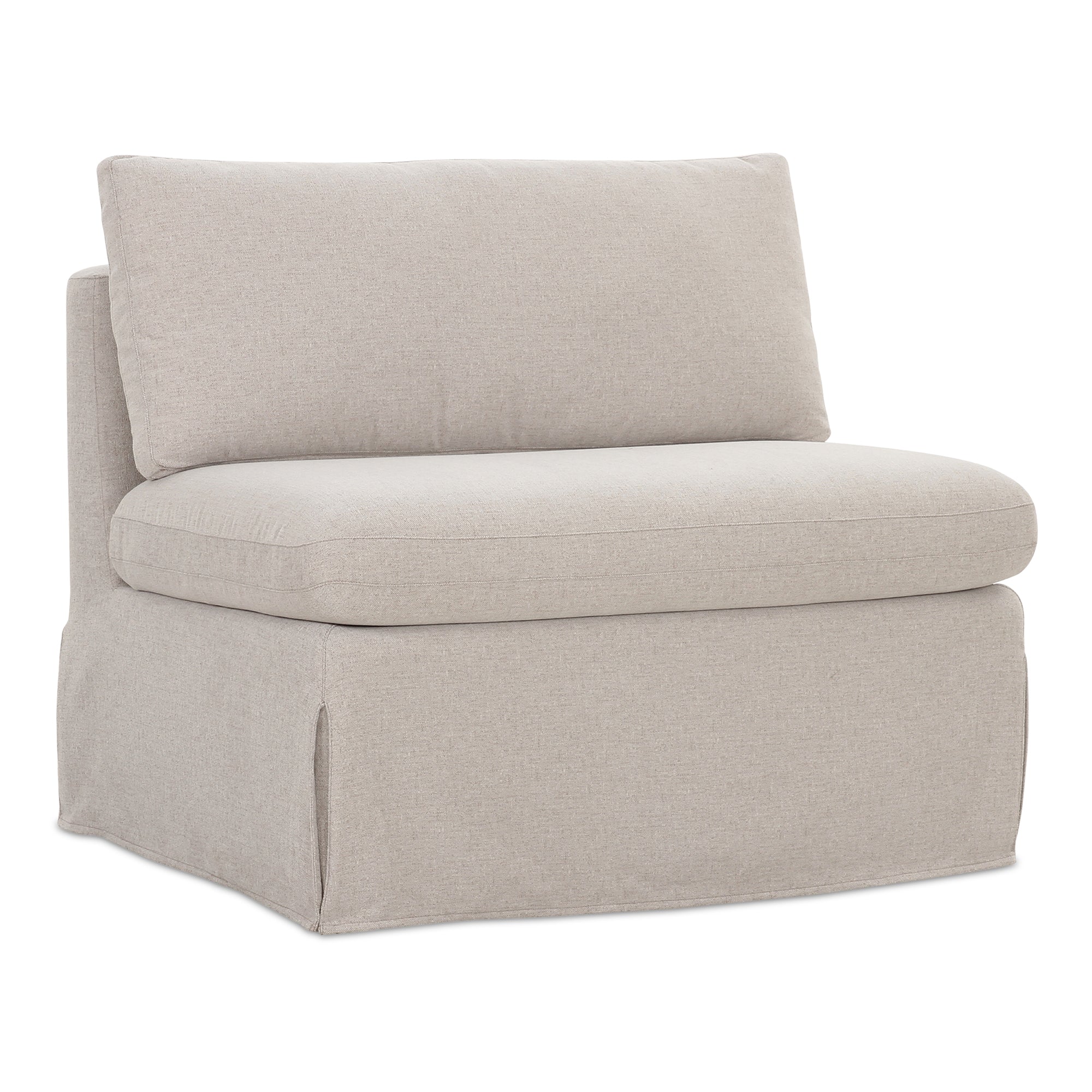 Fable Slipcover Dining Chair and Half Beige