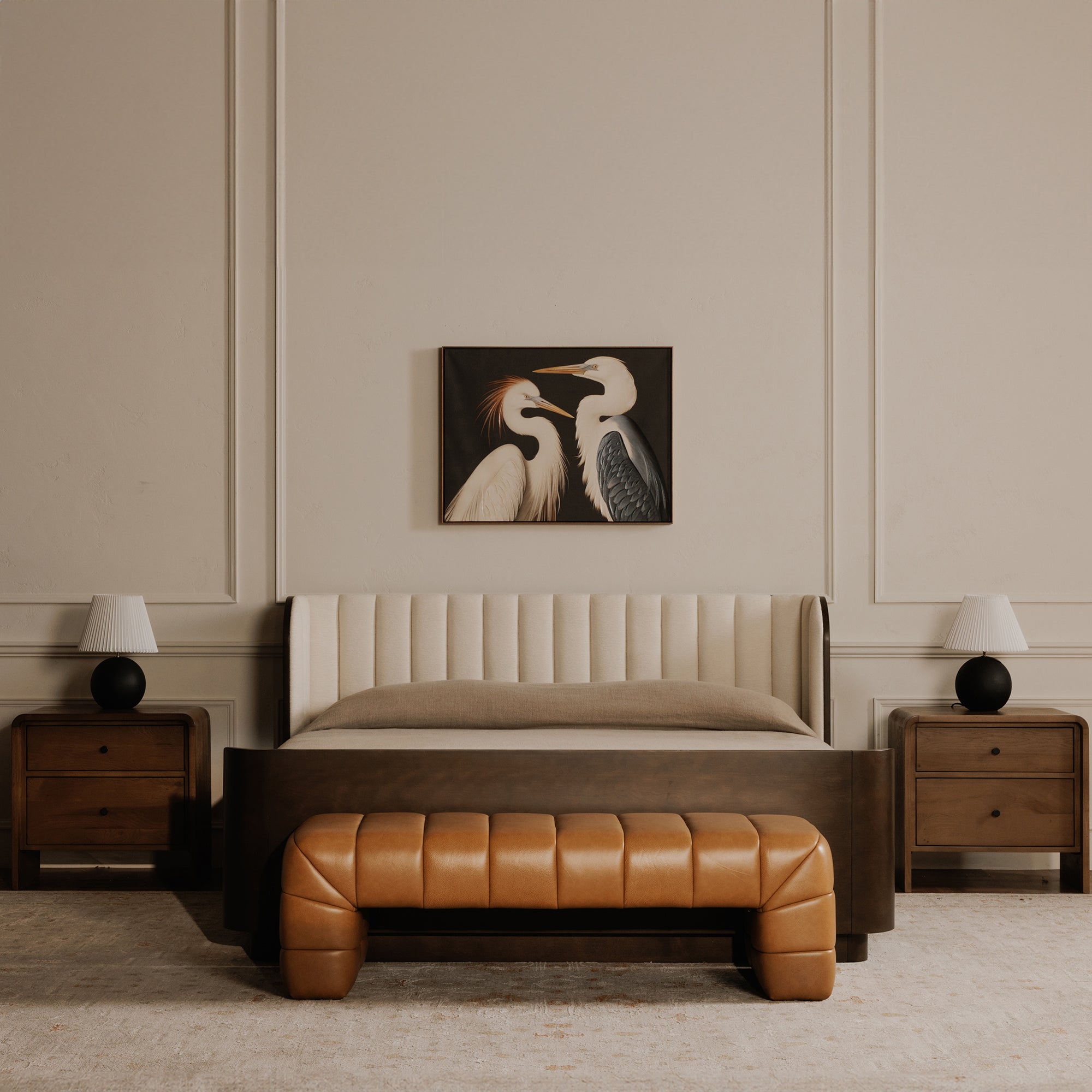 Verity Bench Tan Leather