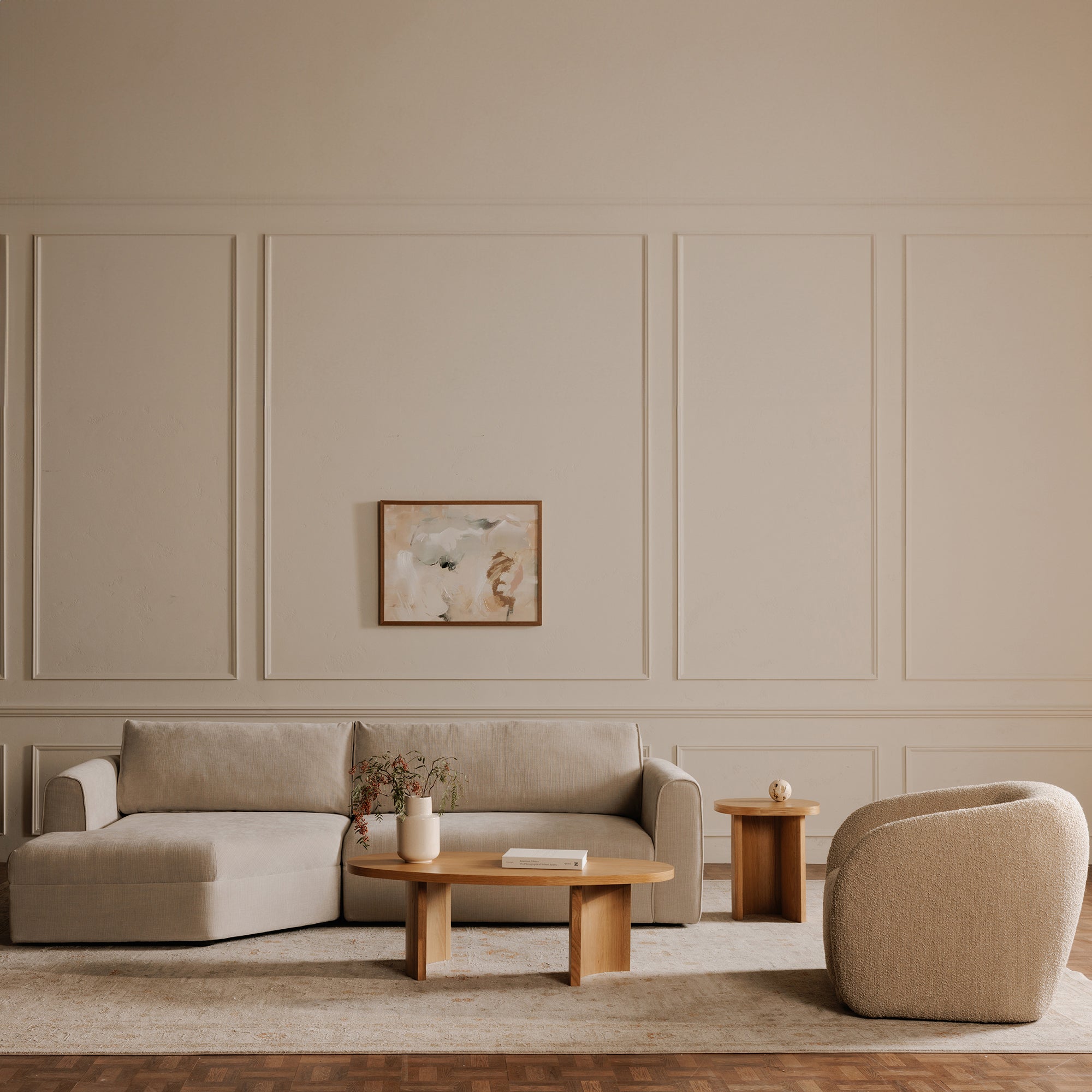Madrid Left Sectional Cool Beige
