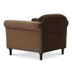Harmony Accent Chair Dark Brown Faux Mohair