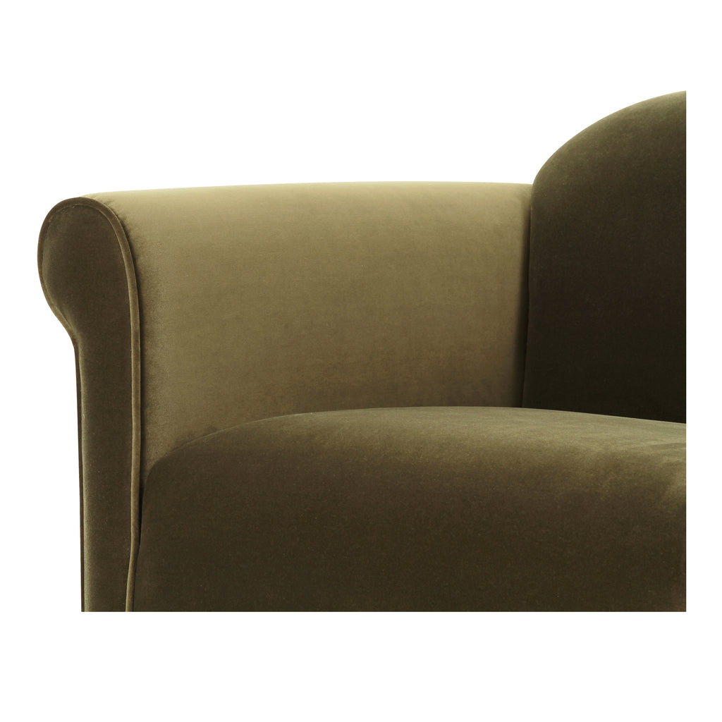 Harmony Accent Chair Dark Green Faux Mohair