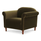 Harmony Accent Chair Dark Green Faux Mohair