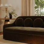 Rialto Sofa Dark Green Faux Mohair