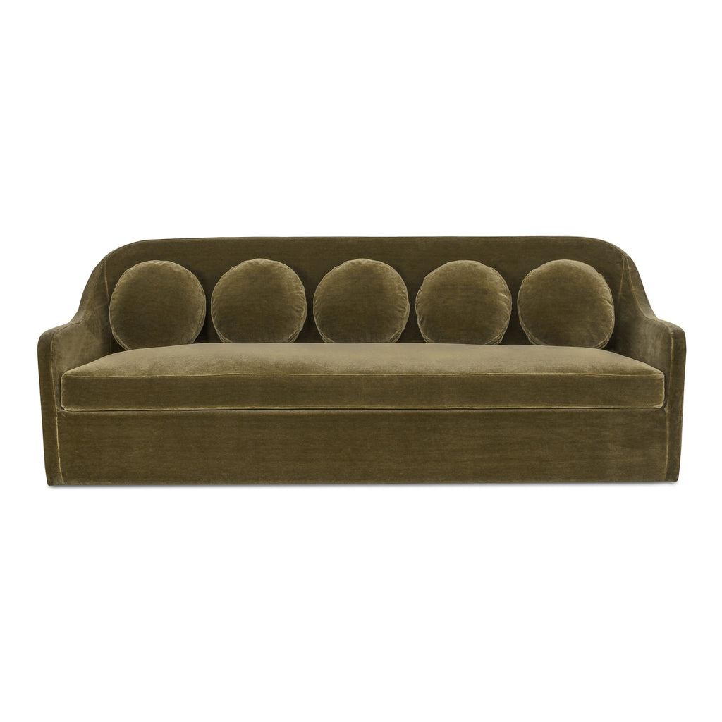 Rialto Sofa Dark Green Faux Mohair