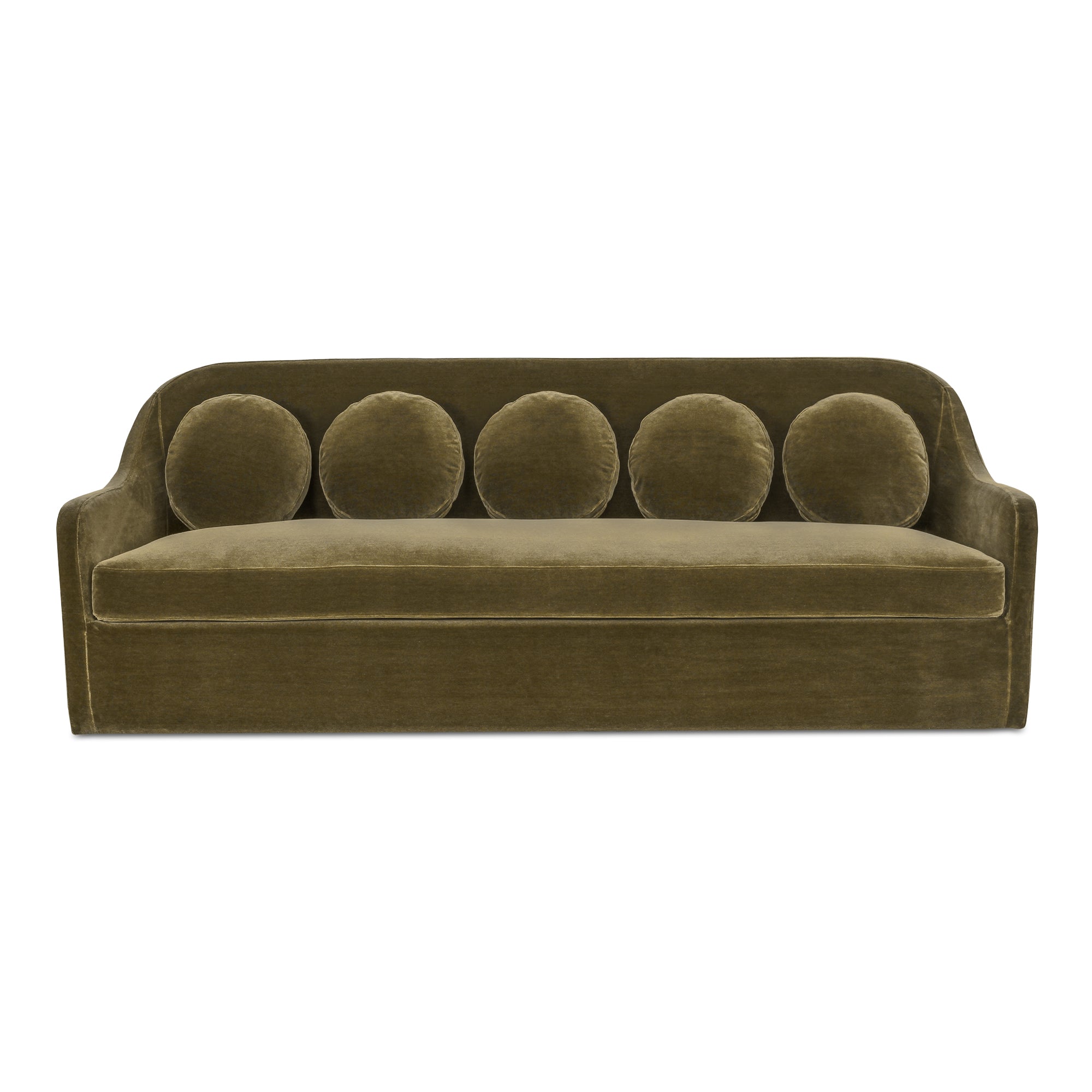 Rialto Sofa Dark Green Faux Mohair