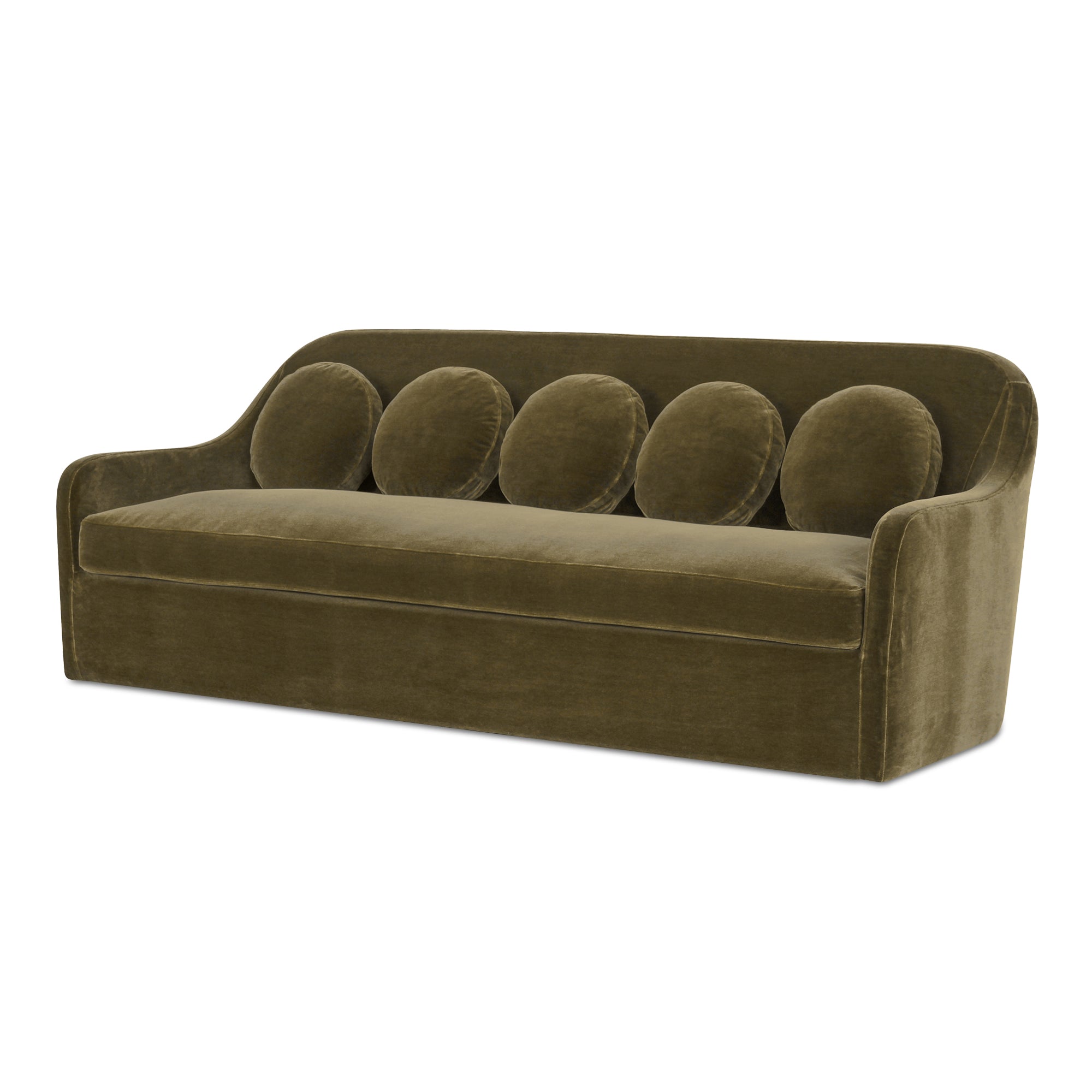 Rialto Sofa Dark Green Faux Mohair