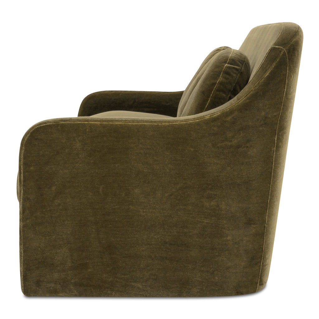 Rialto Sofa Dark Green Faux Mohair