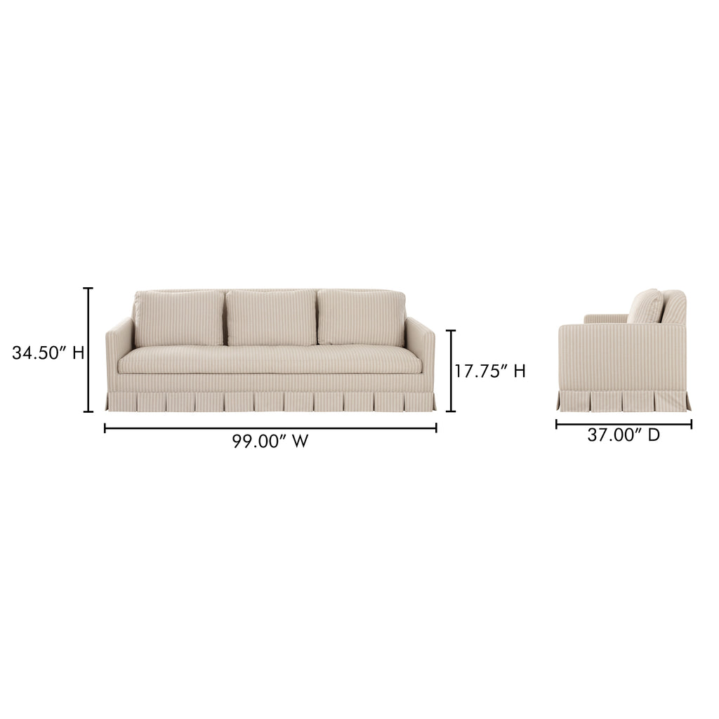Pellicano Sofa Beige Stripe