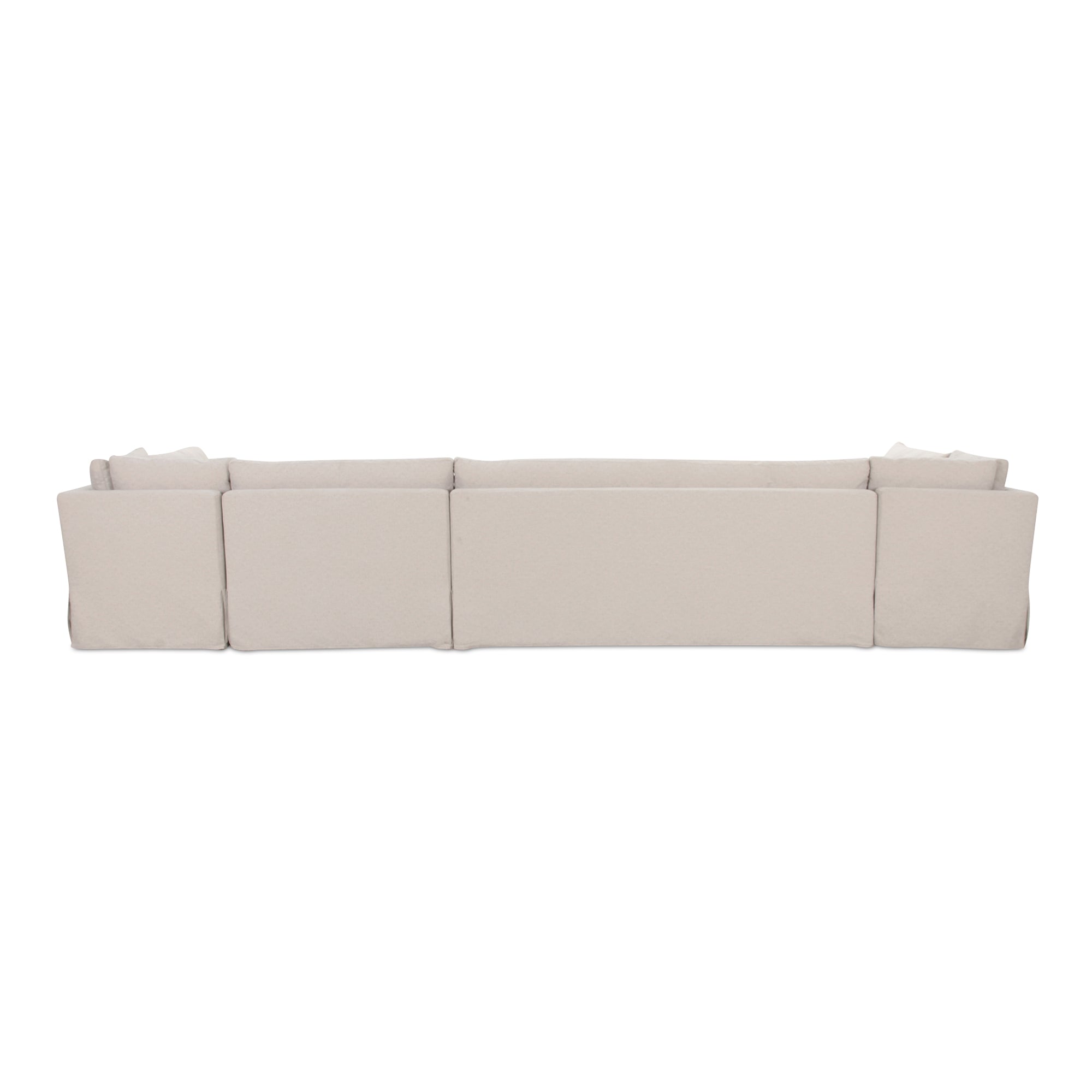 Fable Slipcover Dining Banquette U-Shape Beige 168 in.