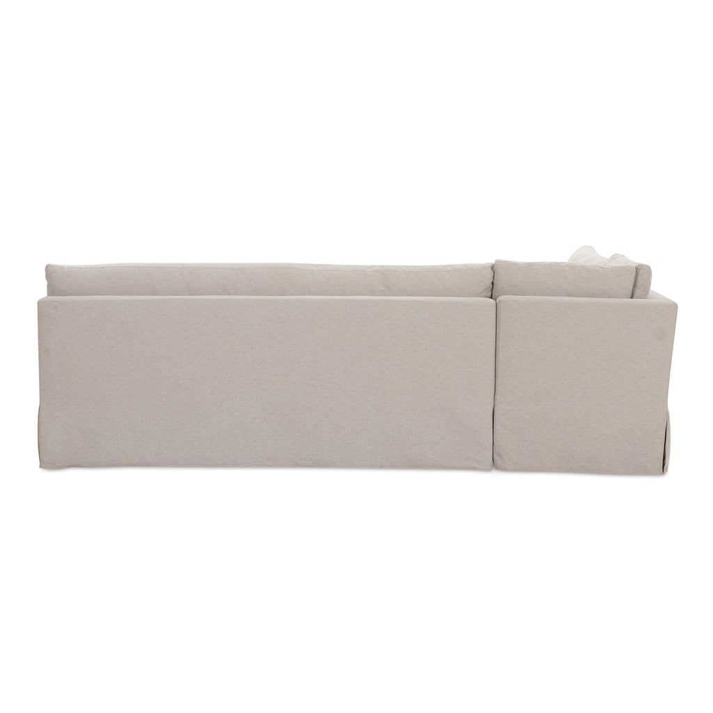 Fable Slipcover Dining Banquette L-Shape Beige 100.5 in.