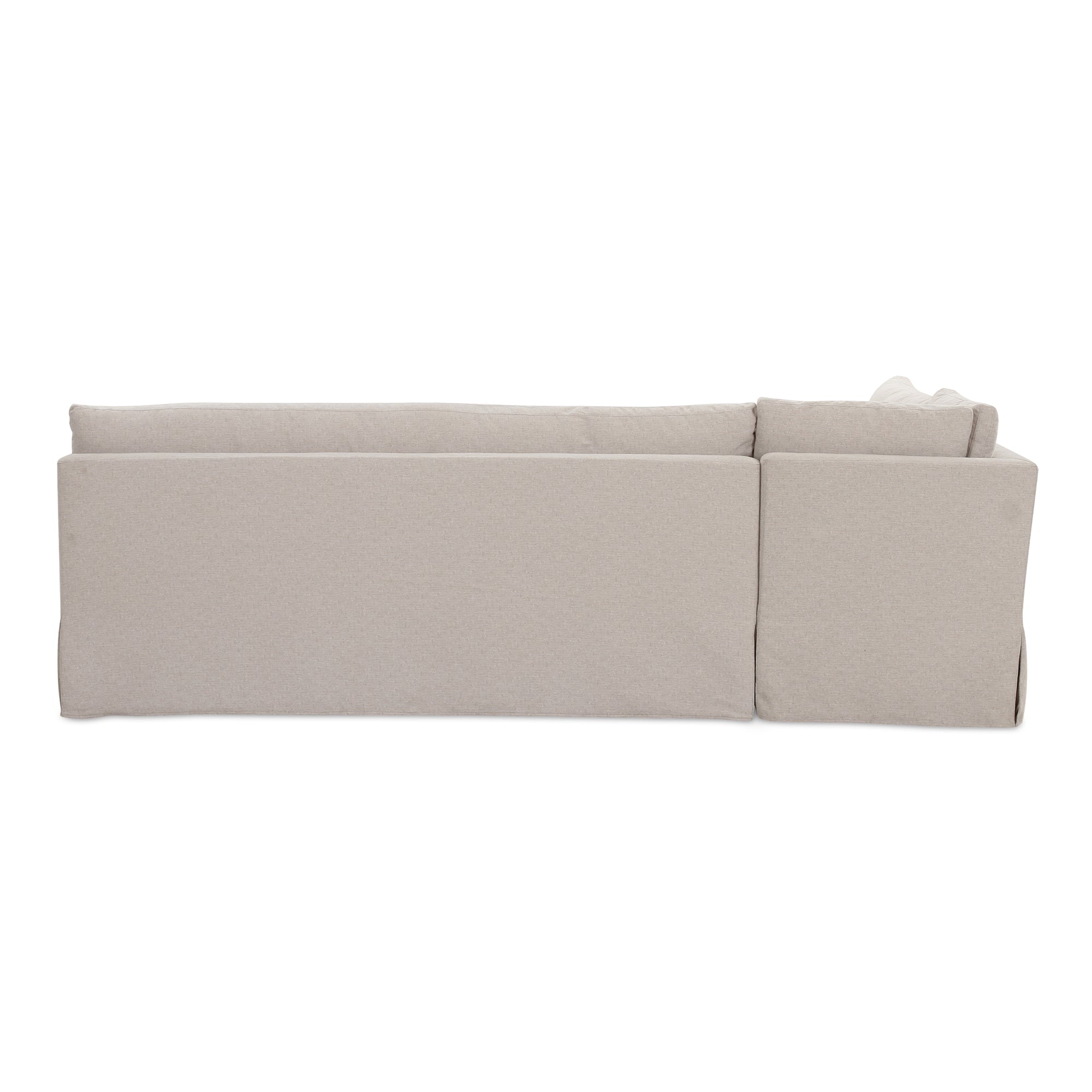 Fable Slipcover Dining Banquette L-Shape Beige 100.5 in.