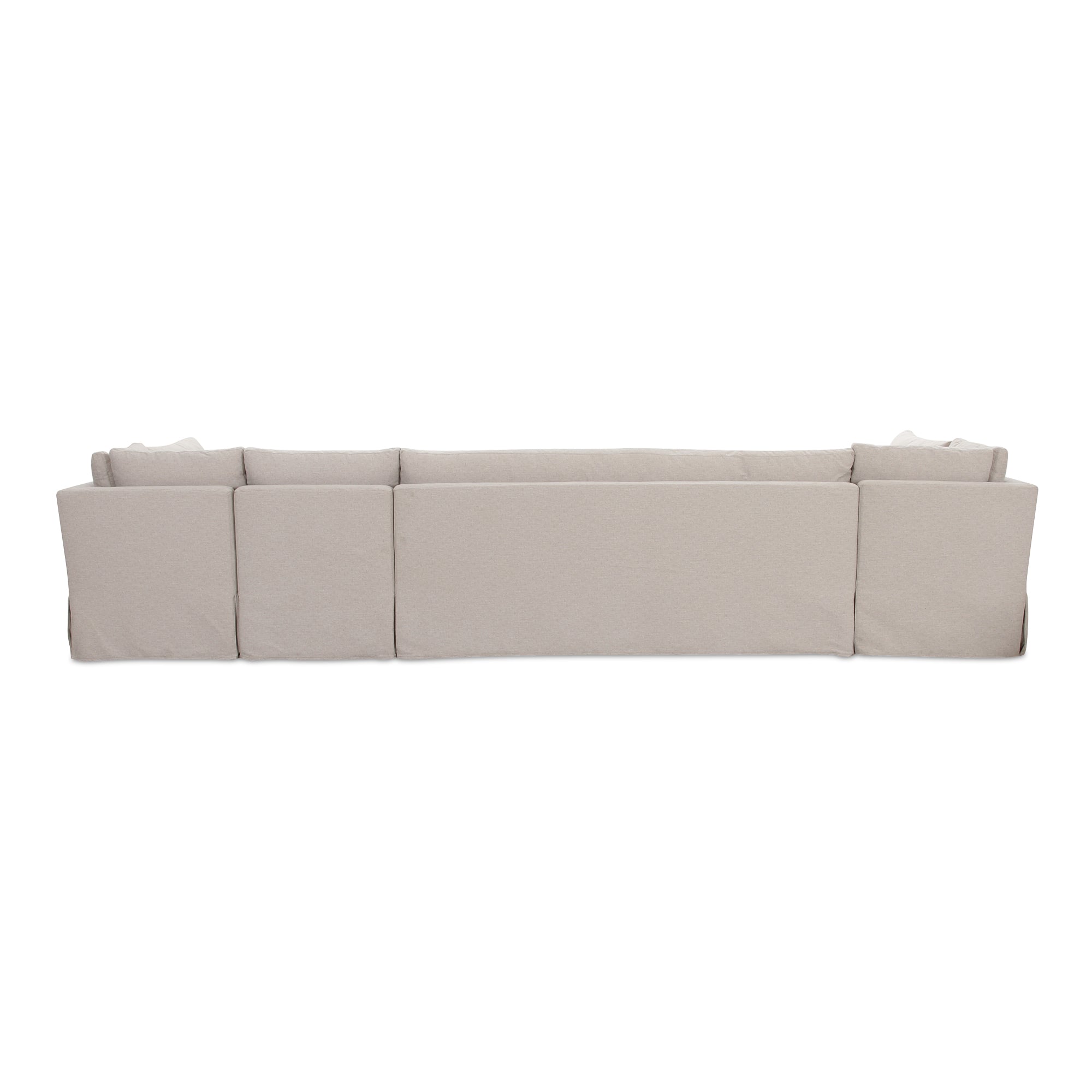 Fable Slipcover Dining Banquette U-Shape Beige 154 in.
