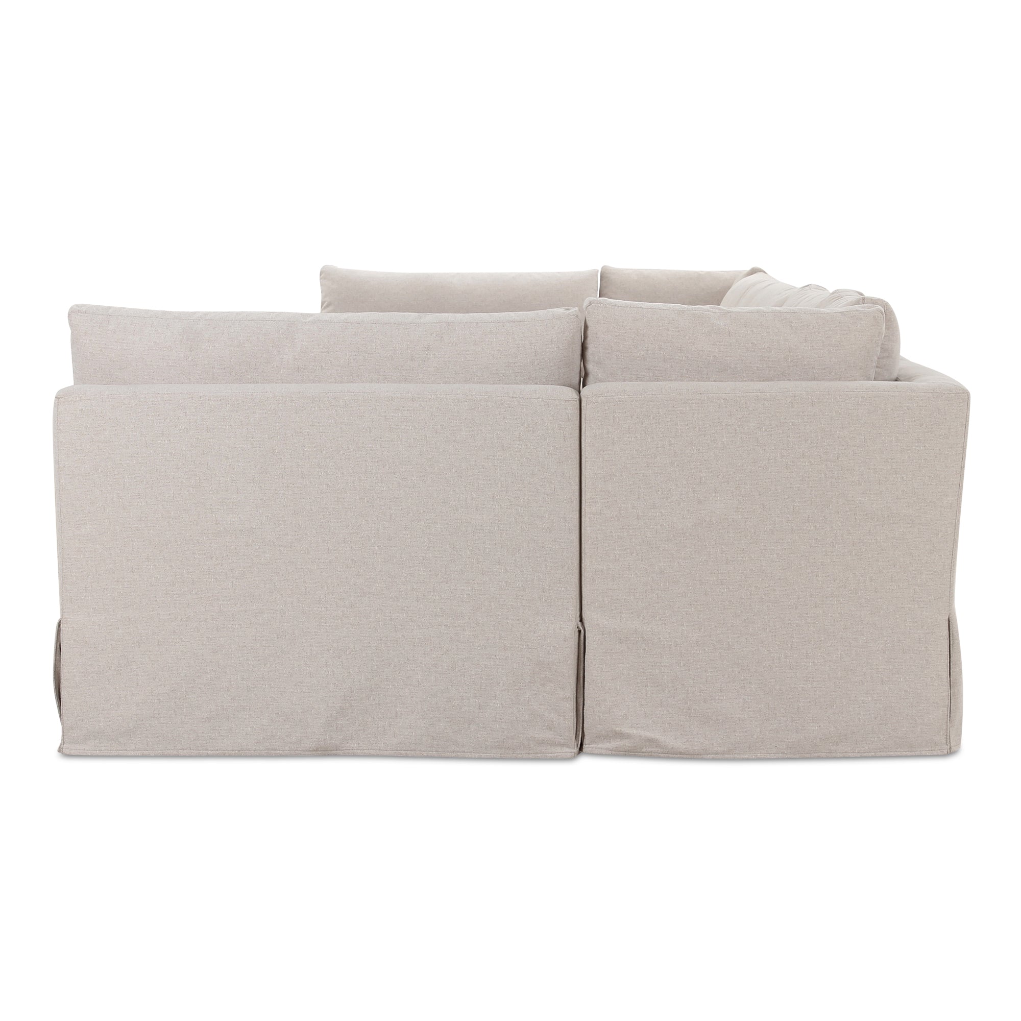 Fable Slipcover Dining Banquette U-Shape Beige 154 in.