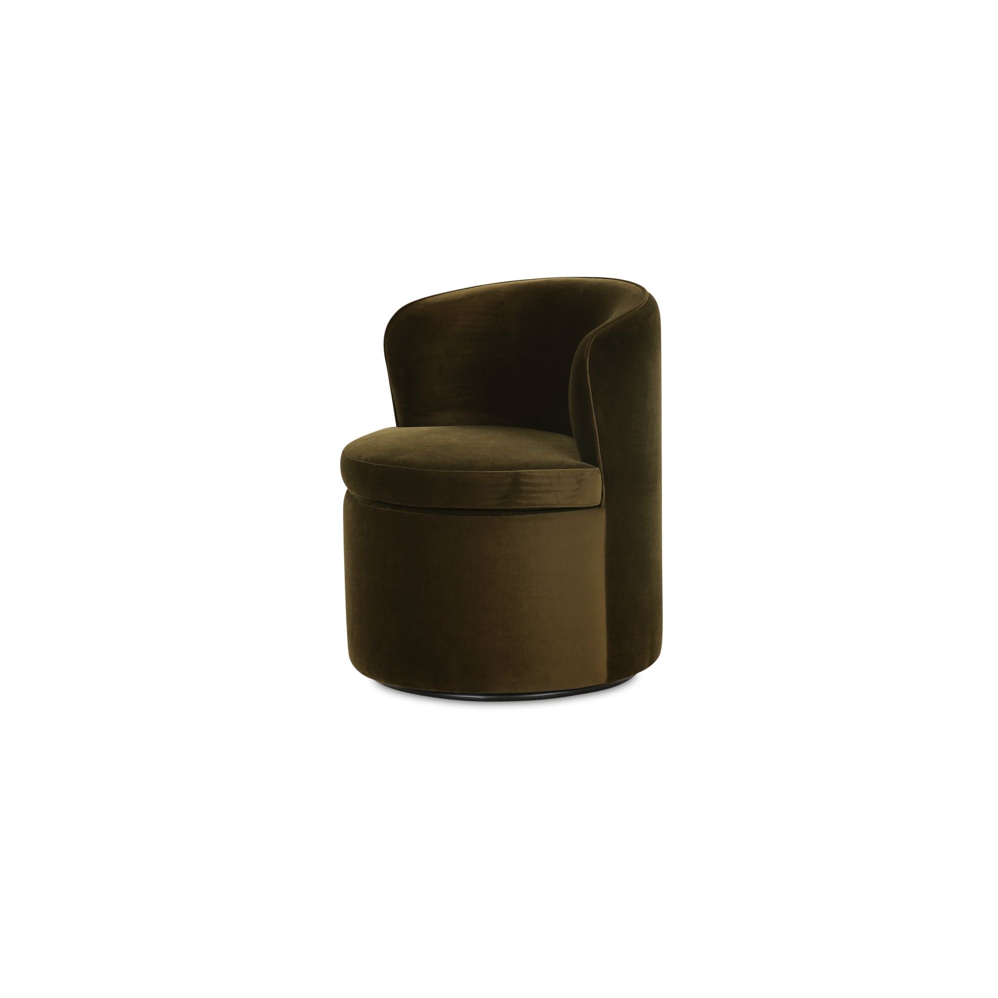 Dane Swivel Dining Chair Faux Green Mohair