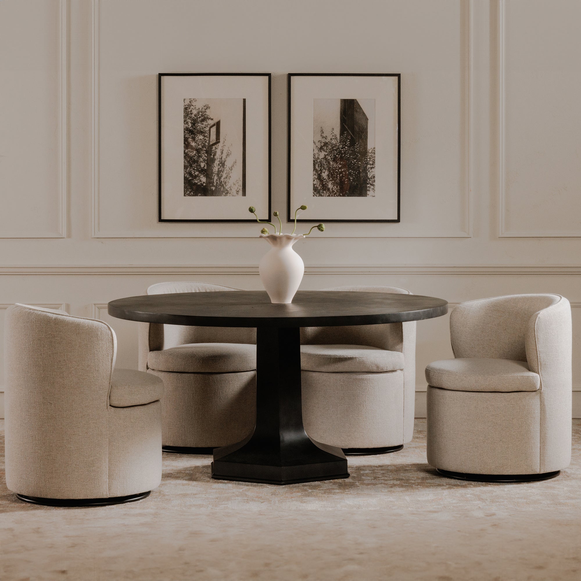 Dane Swivel Dining Chair Oatmeal