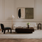 Edie Accent Chair Black Faux Mohair