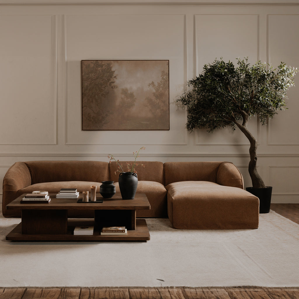 Isla Right Arm Facing Chaise Mocha