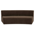 Naomi Concave Sofa Dark Brown