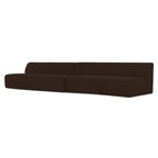 Naomi 2 Piece Wave Modular Sectional Dark Brown